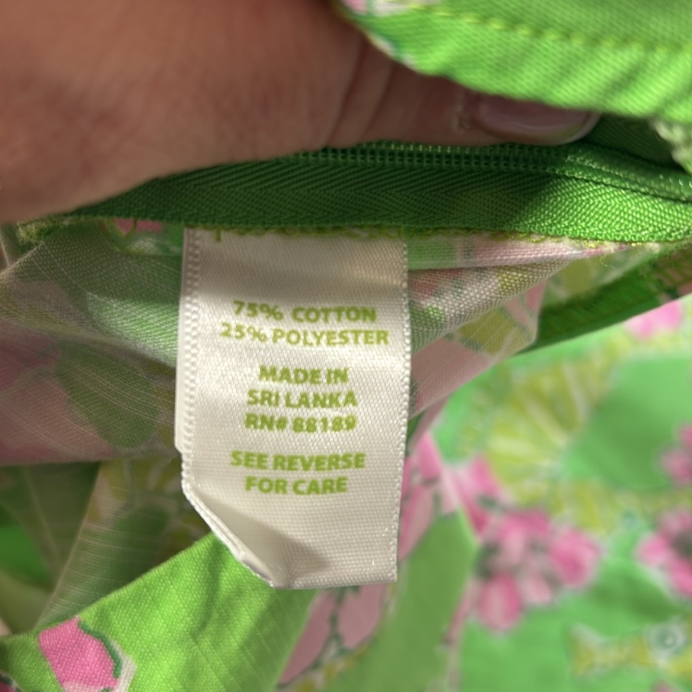 LILY PULITZER ORIGINALS Resort Fit Tropical Limeade Floaters Seahorse Pants Sz16 - Picture 6 of 8